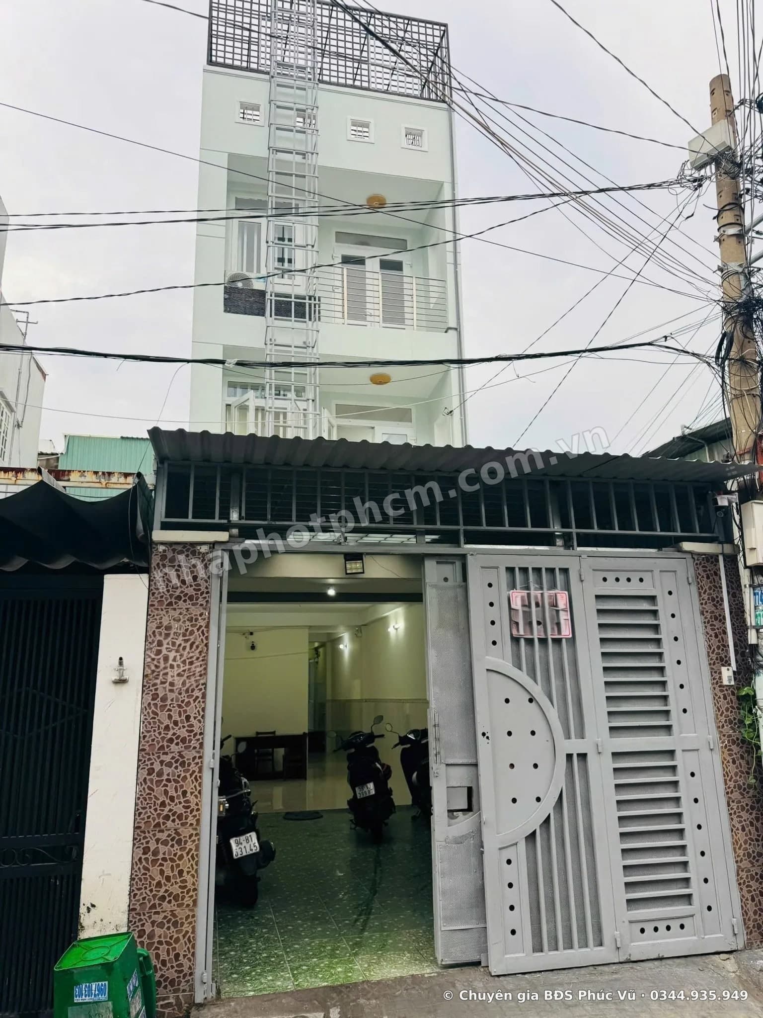 Bán nhà 4 tầng 8 phòng khép kín, hẻm ô tô 5,9m Phan Huy Ích, Gò Vấp – 89,9m²